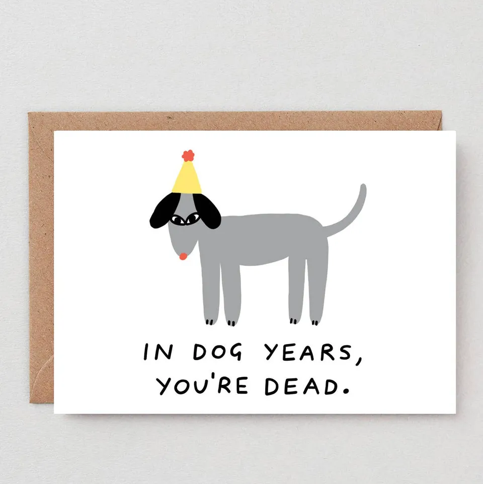 holly-st-clair-in-dog-years-grusskarte-mit-umschlag image 1