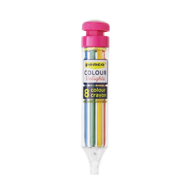 dubblefilm-8-farben-wachsmalstift-stift-rosa-8-in-1 image 1