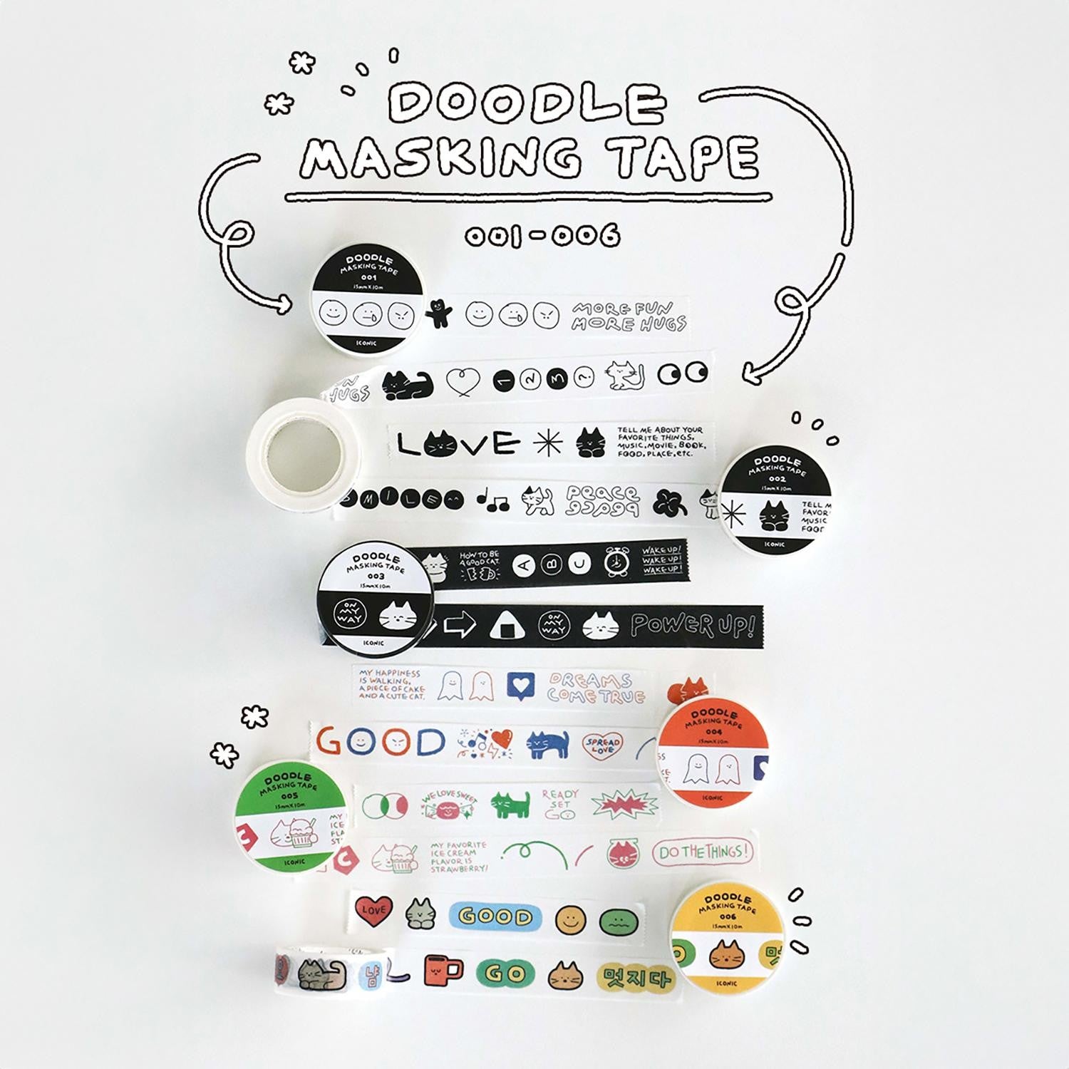 dubblefilm-doodle-003-washi-tape-15-mm-x-10-m-papier image 3