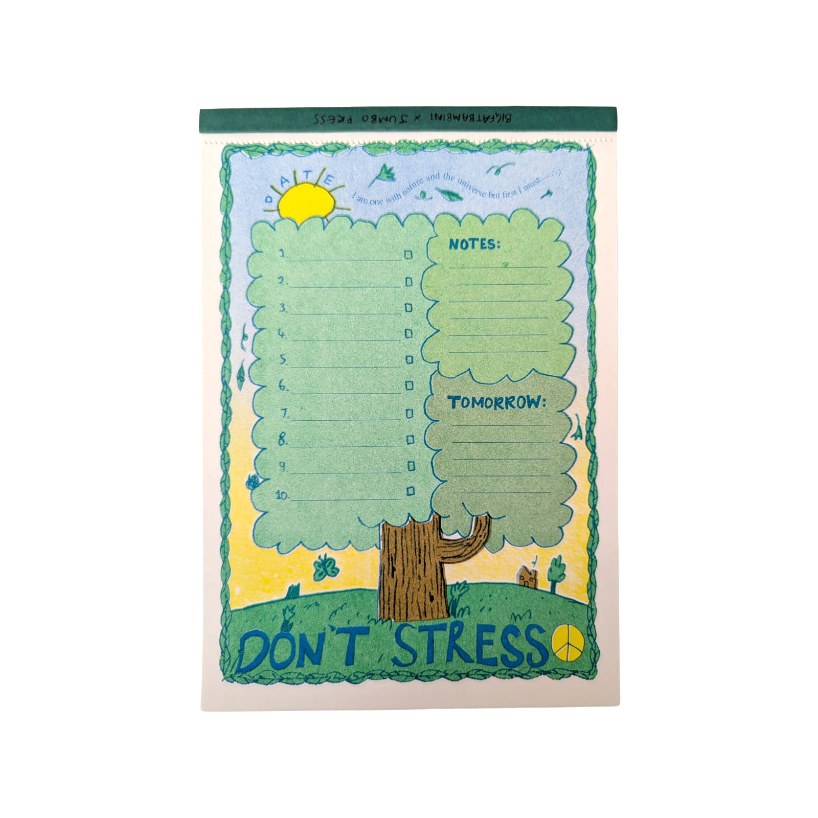 dubblefilm-jumbo-press-don-t-stress-notizblock-riso image 1