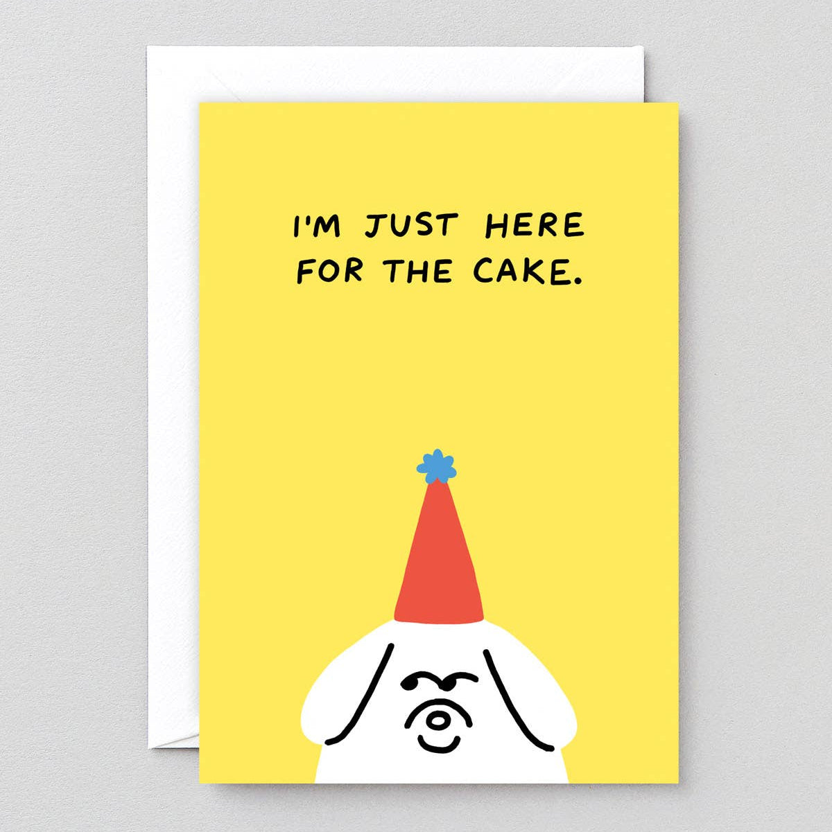 dubblefilm-i-m-just-here-for-the-cake-geburtstagskarte-mit-umschlag image 1