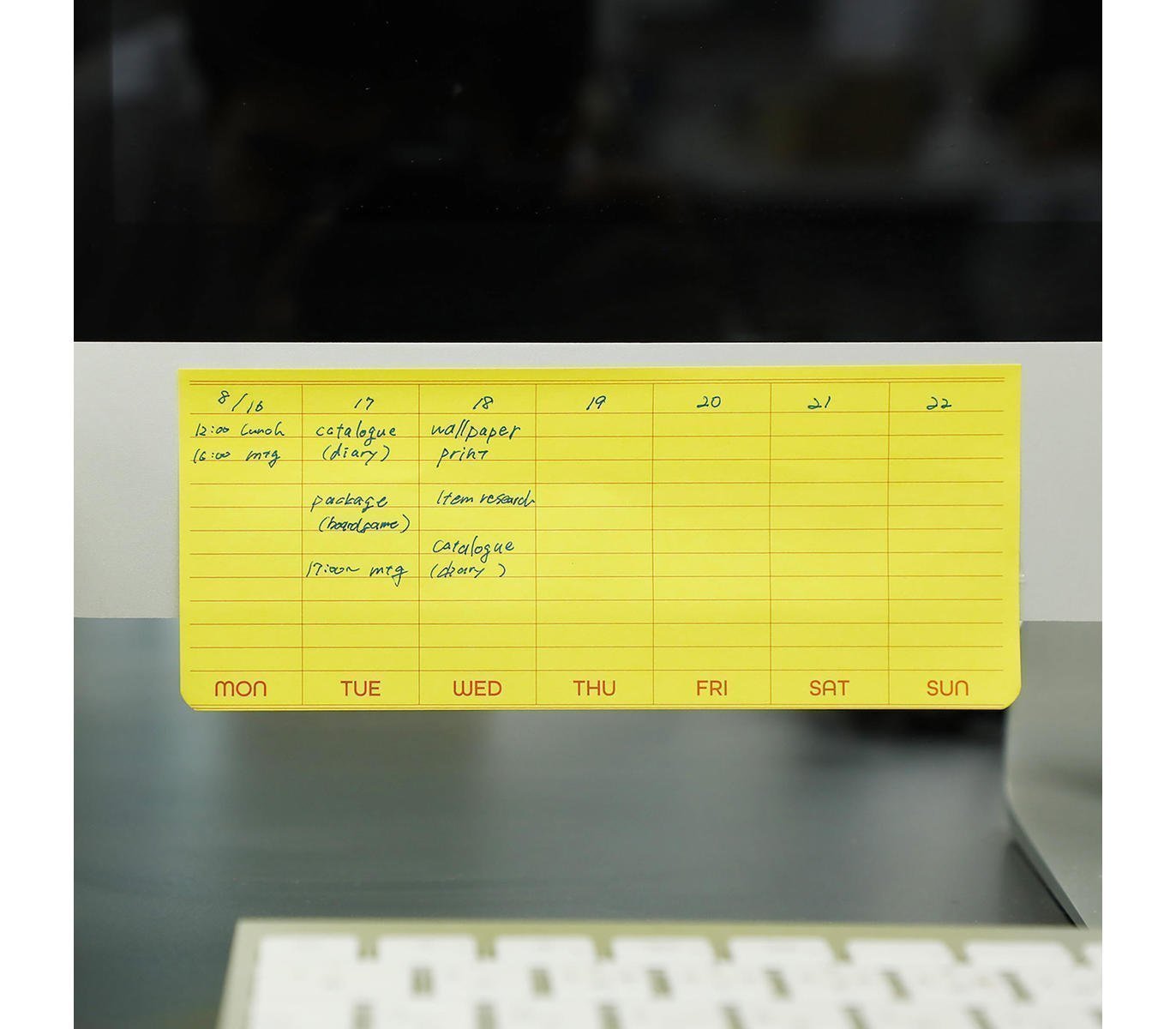 penco-weekly-memo-pad-haftnotizen-30-blatt-rosa-wei-gelb image 4