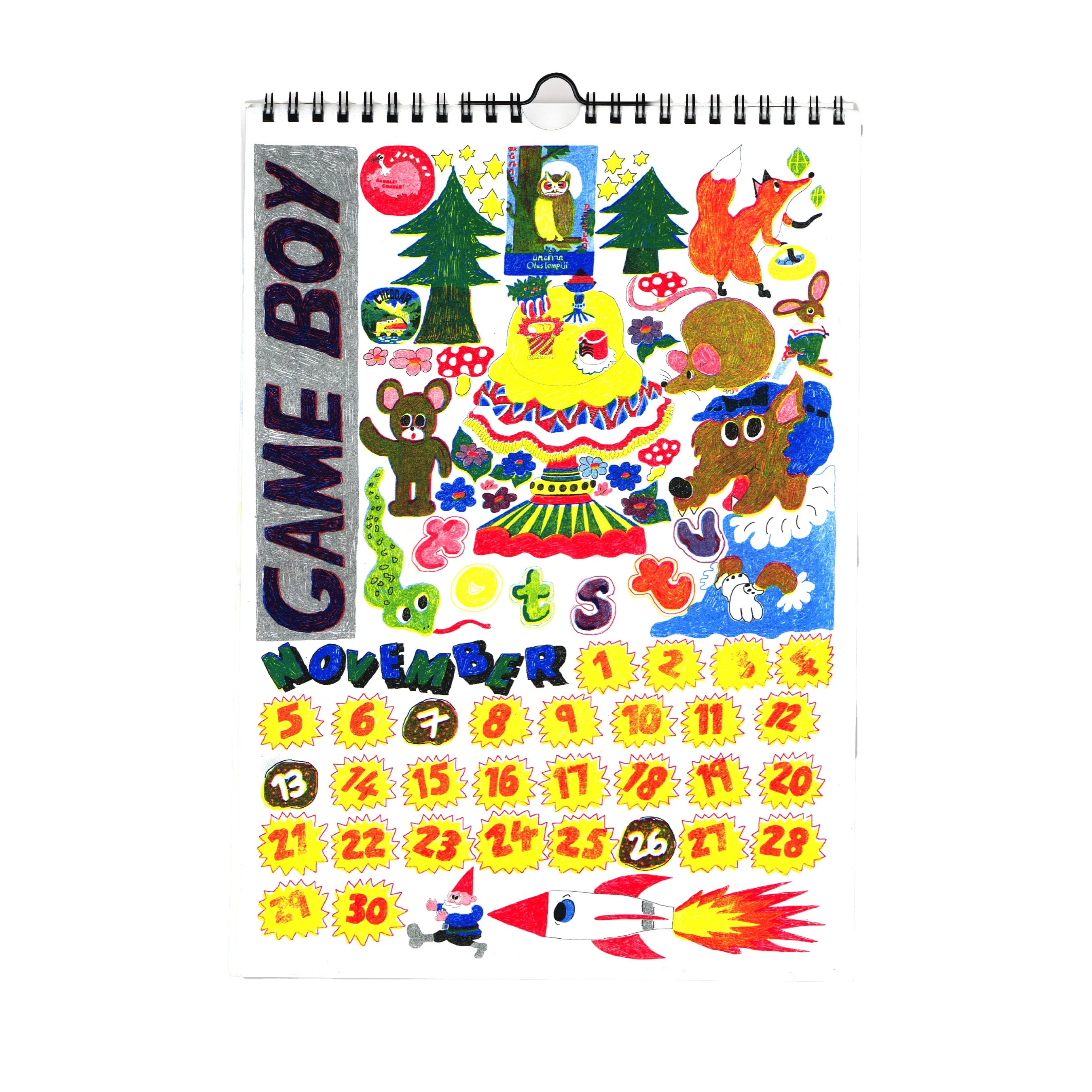 dubblefilm-jumbo-press-wandkalender-2026-risograph-illustriert image 4