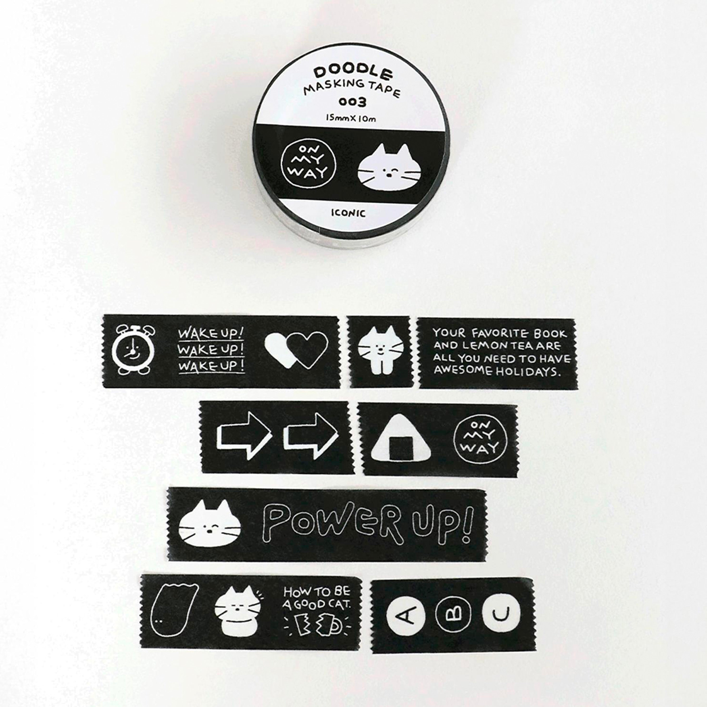 dubblefilm-doodle-003-washi-tape-15-mm-x-10-m-papier image 1