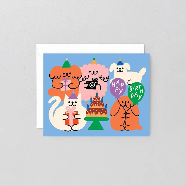 dubblefilm-animal-party-geburtstagskarte-kids-mit-umschlag image 1