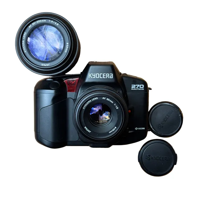 kyocera-270-af-slr-filmkamera-35mm-mit-50mm-80-200mm image 1
