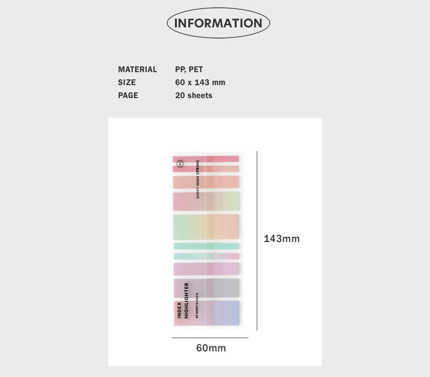 index-short-highlighter-haftmarker-200-streifen-10-farben image 2