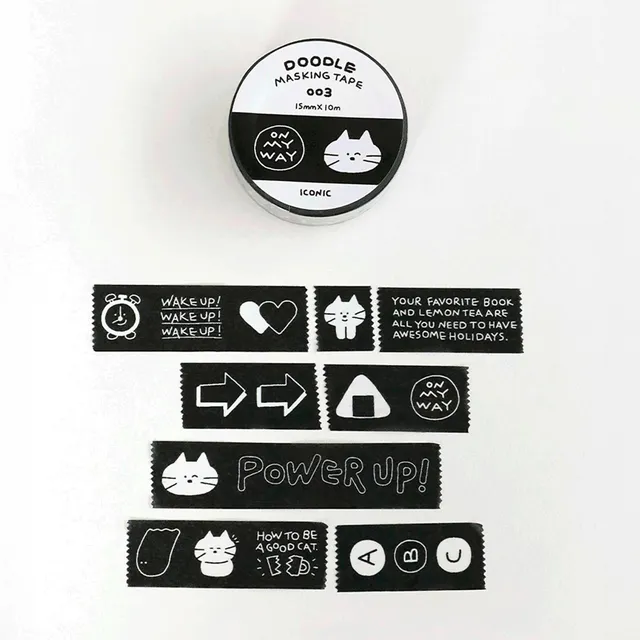 dubblefilm-doodle-003-washi-tape-15-mm-x-10-m-papier image 1