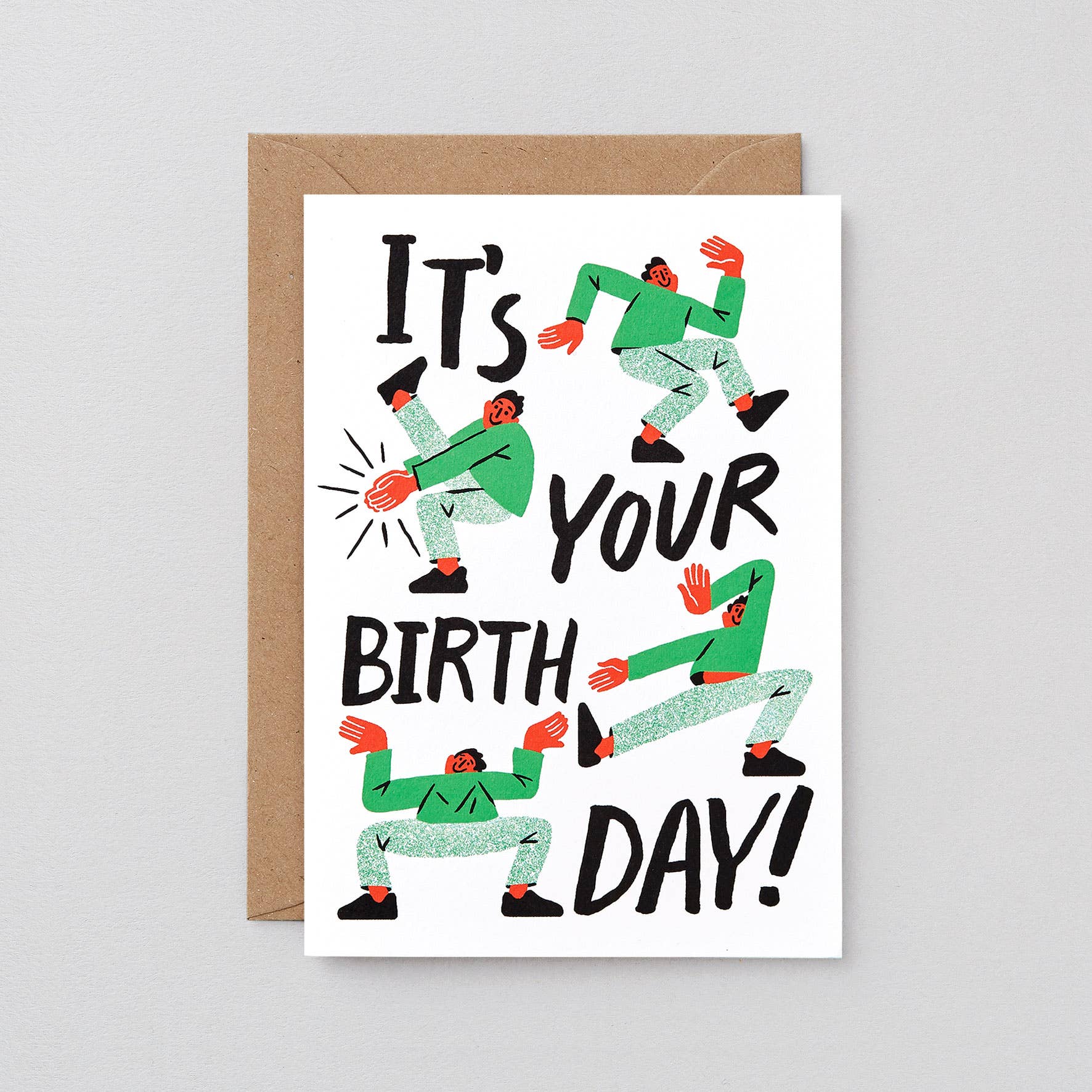 dubblefilm-gru-karte-birthday-dance-mit-umschlag image 1