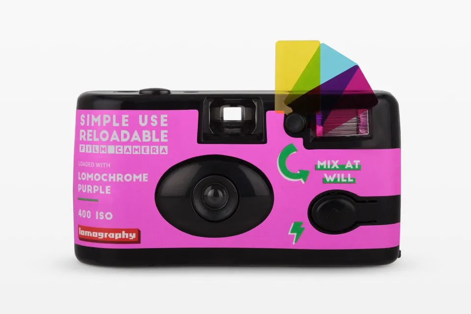 lomography-simple-use-lomochrome-purple-einwegkamera-35mm-mit-blitz image 1
