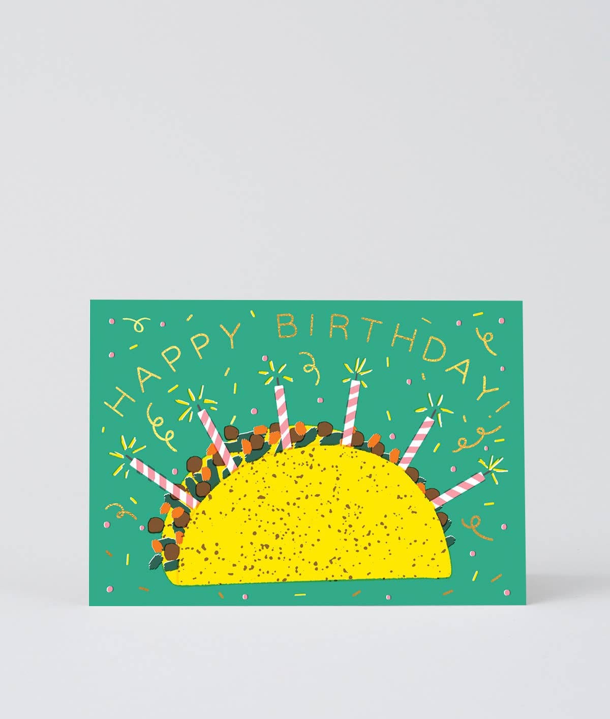 dubblefilm-happy-birthday-taco-gru-karte-mit-umschlag-goldfolie image 2