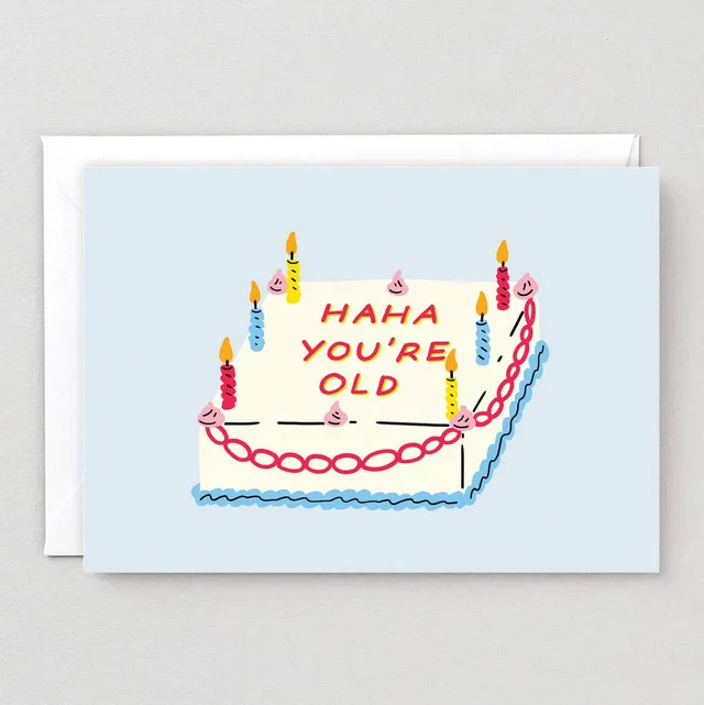 wrap-haha-cake-grusskarte-geburtstag-blanko image 1