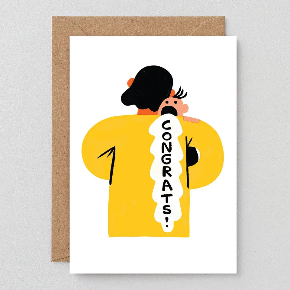 wrap-greeting-card-congrats-barf-gru-karte-neuer-papa image 1