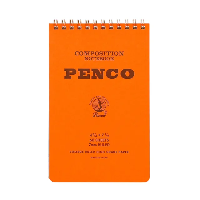 penco-coil-notebook-m-notizbuch-liniert-orange-120-seiten image 1