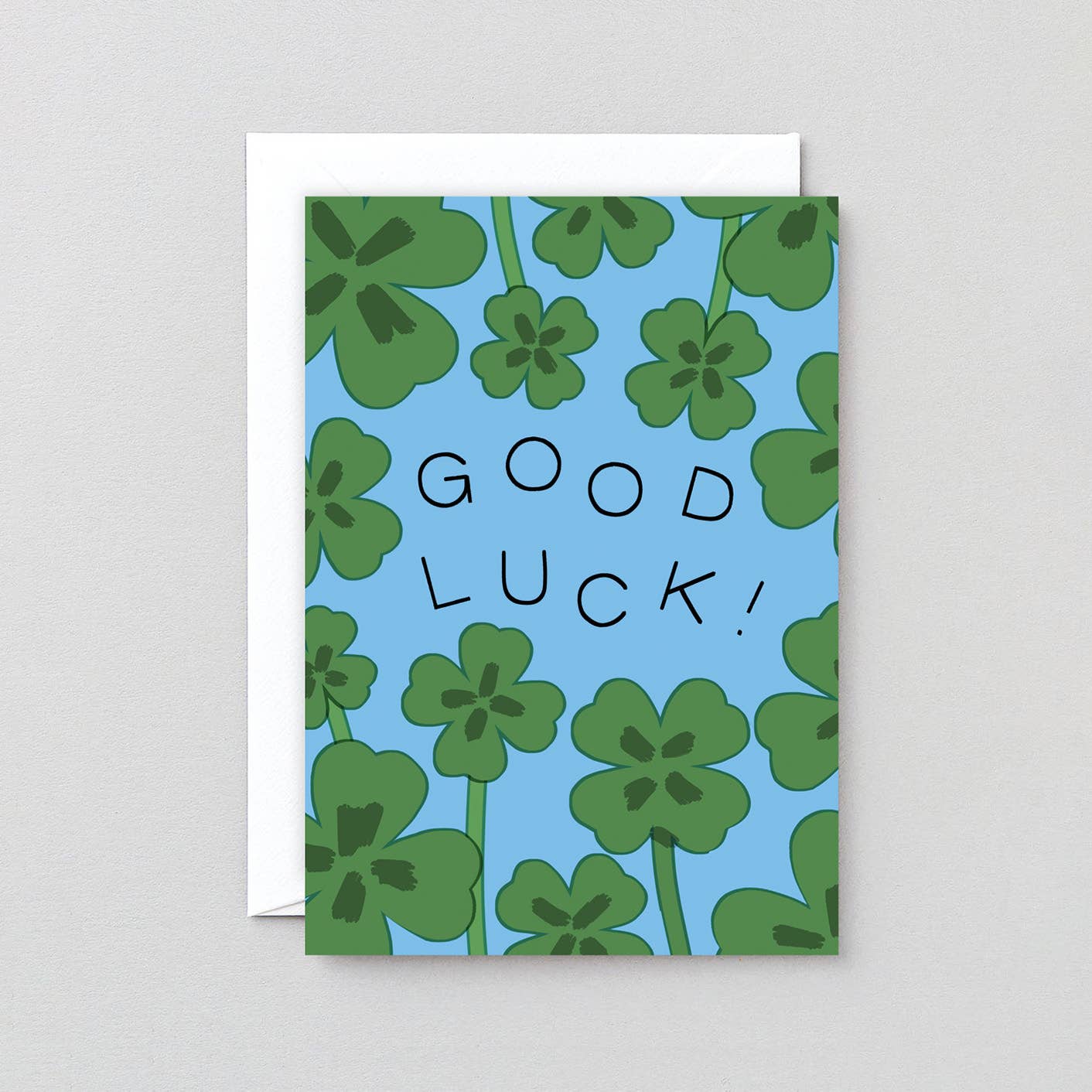 elena-boils-good-luck-clovers-grusskarte-mit-umschlag image 1