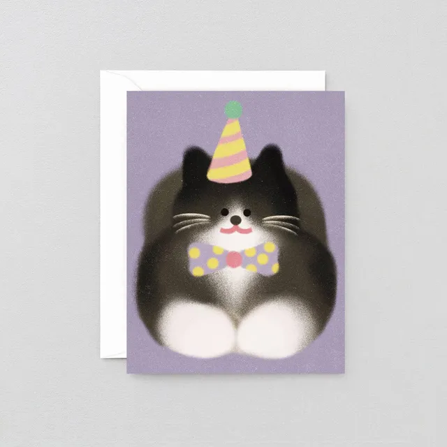 zoey-kim-tuxedo-cat-kids-gru-karte-mit-umschlag-108x140 image 1