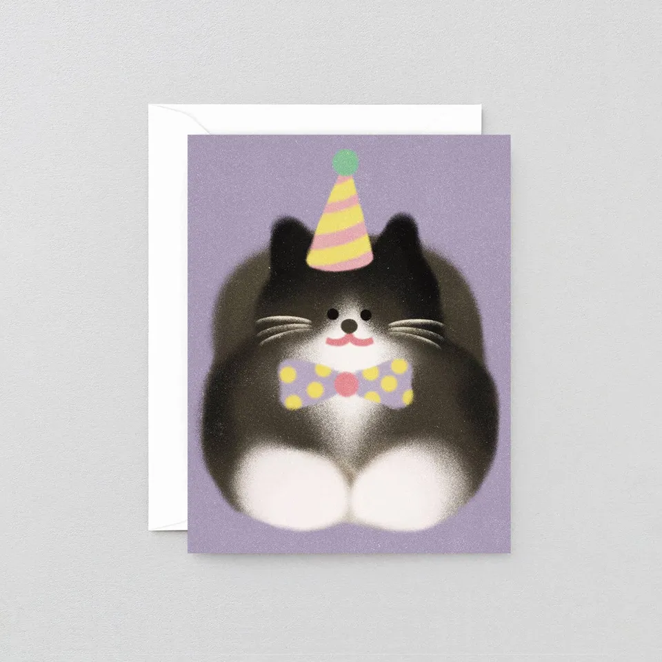 zoey-kim-tuxedo-cat-kids-gru-karte-mit-umschlag-108x140 image 1