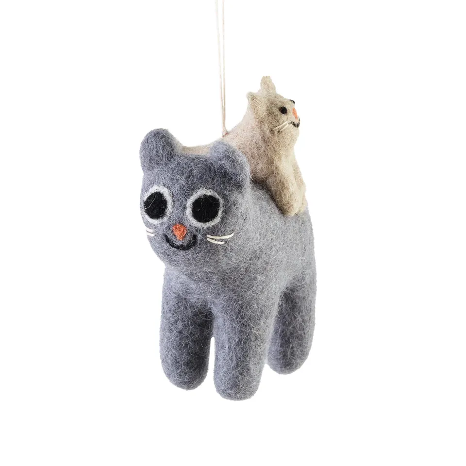 wrap-ornament-cat-filz-anh-nger-katze-handgemacht-nepal image 1