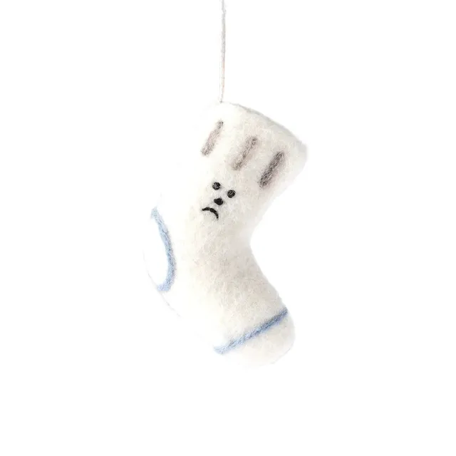 dubblefilm-calcet-n-filzornament-socke-aus-wolle-handgemacht image 1
