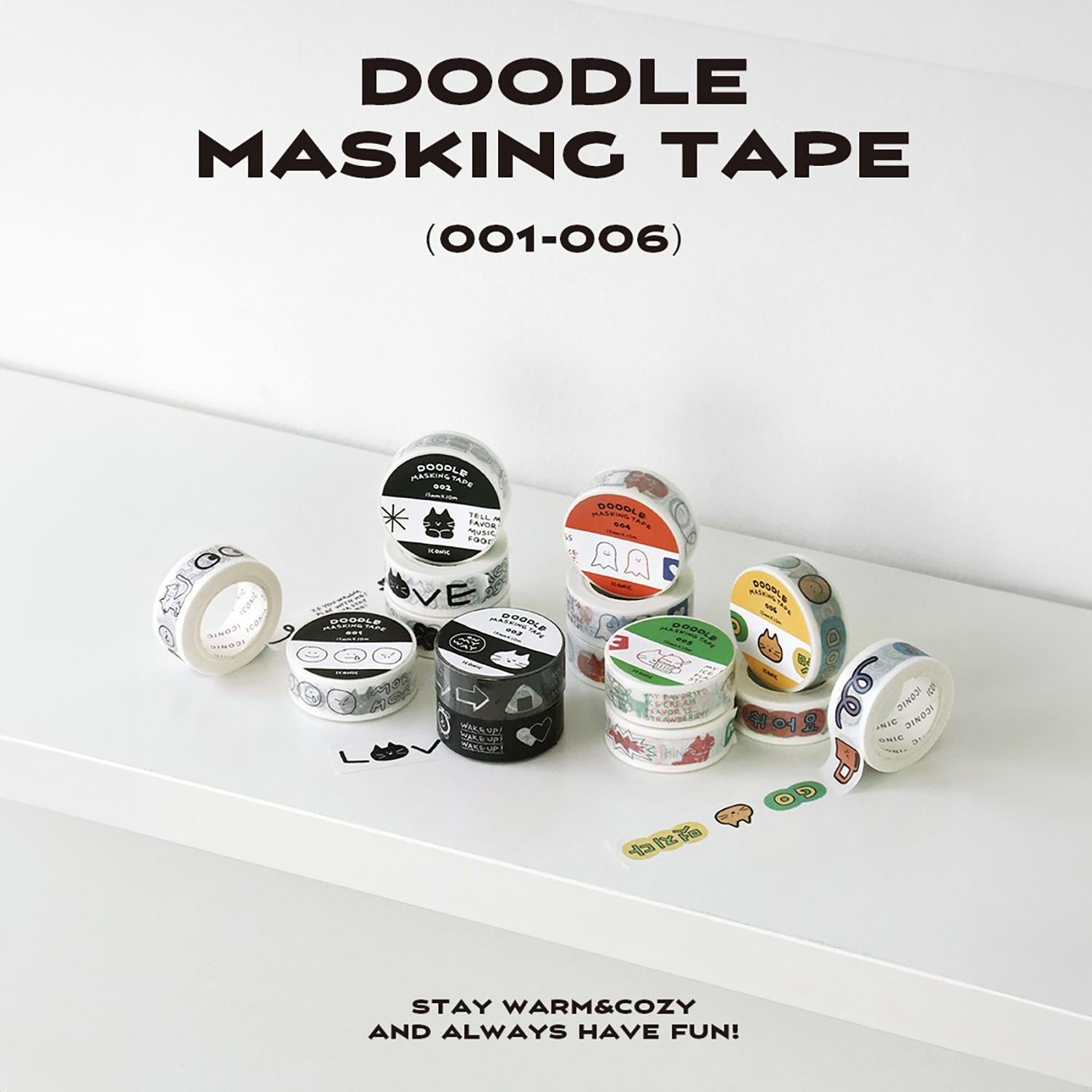 dubblefilm-doodle-003-washi-tape-15-mm-x-10-m-papier image 4