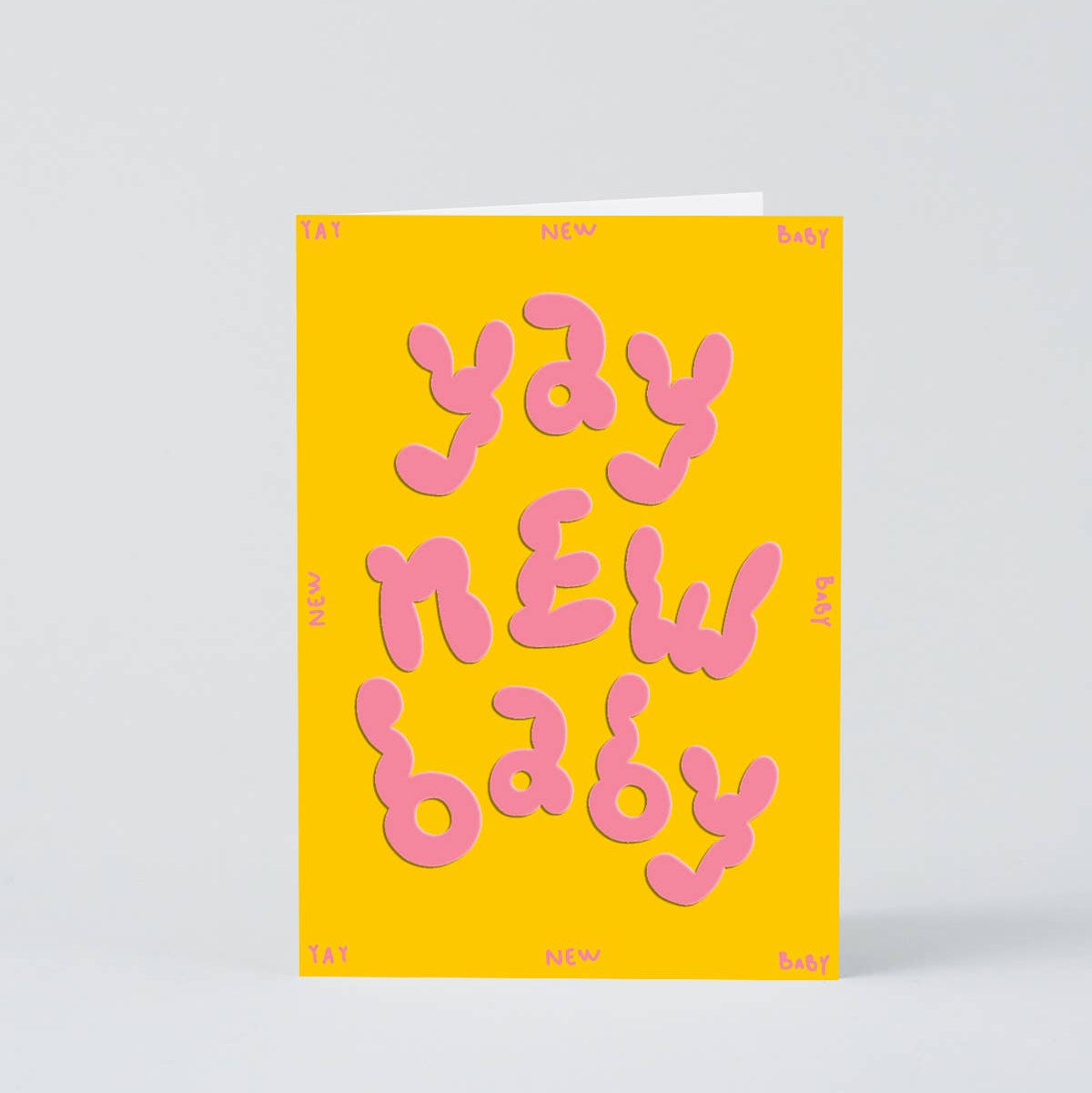 wrap-yay-new-baby-gru-karte-baby-rosa-mit-umschlag image 1