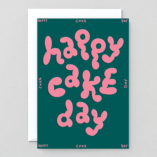 wrap-happy-cake-day-gru-karte-rosa-mit-umschlag image 1