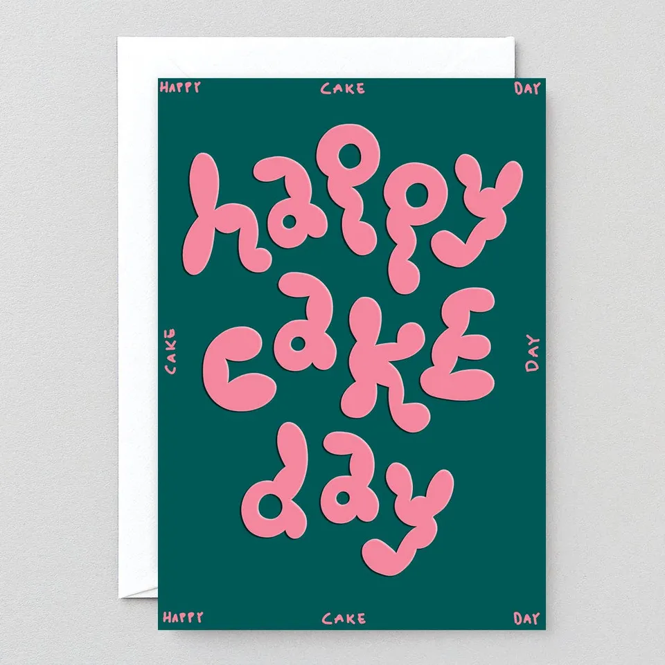 wrap-happy-cake-day-gru-karte-rosa-mit-umschlag image 1