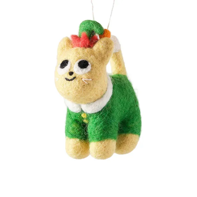 wrap-ornament-buddy-cat-elf-filzanh-nger-weihnachten image 1