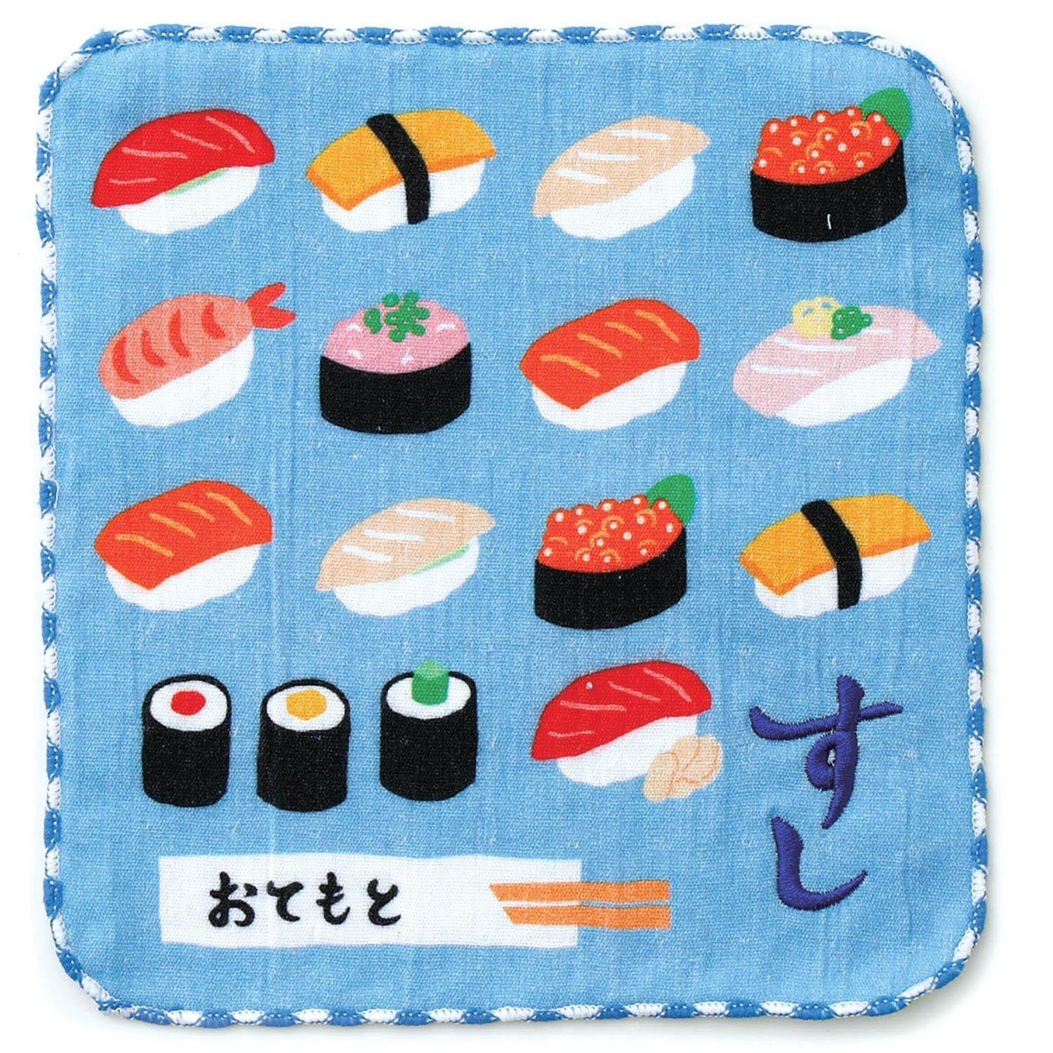 mini-handtuch-baumwolle-20x20-cm-sushi-motiv image 1