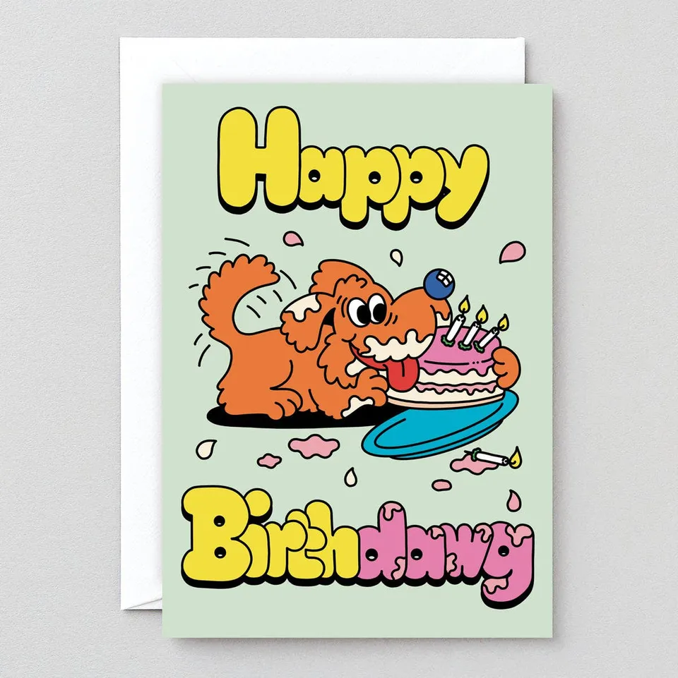 dubblefilm-happy-birthdawg-gru-karte-hund-mit-umschlag image 1