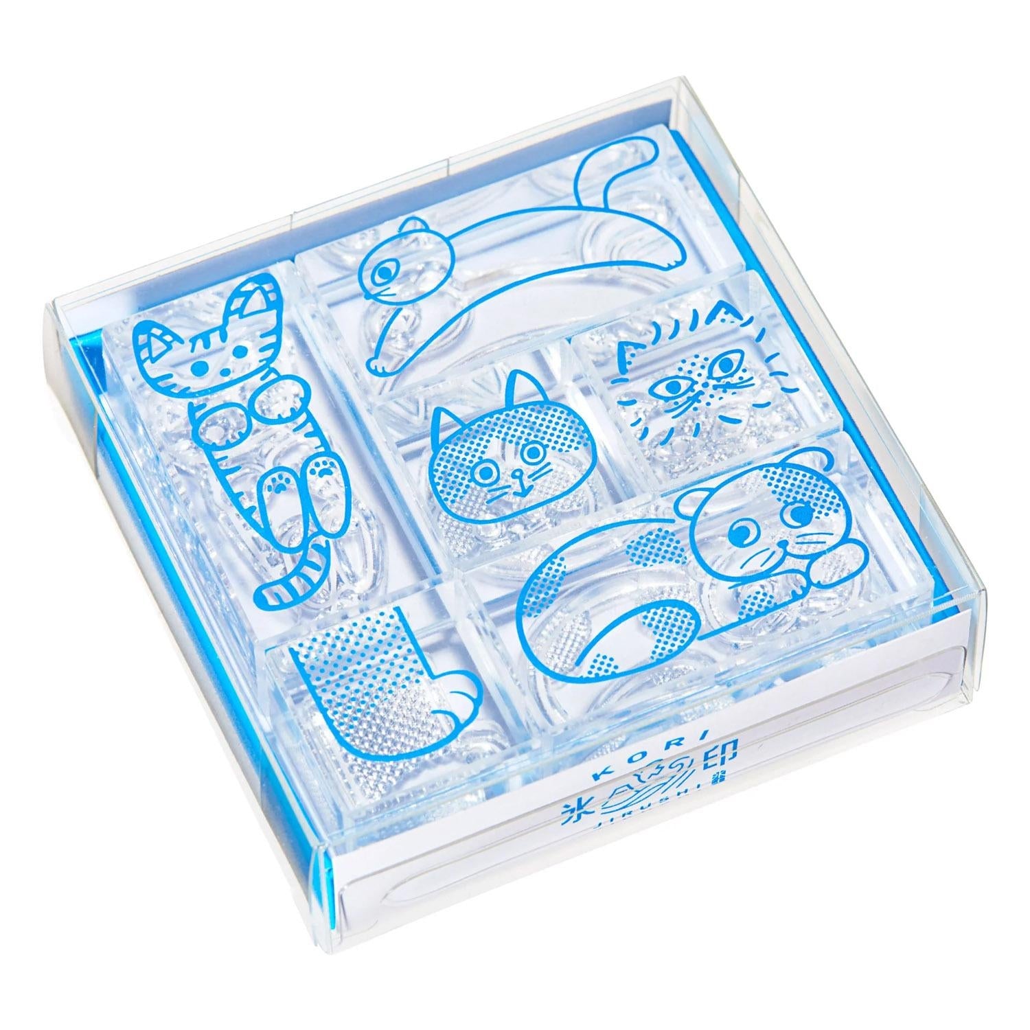 kori-jirushi-stempel-set-cat-6-teilig-transparent image 1