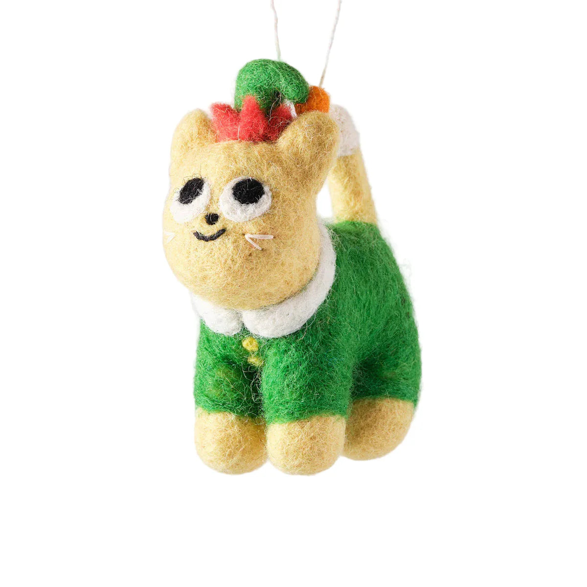 wrap-ornament-buddy-cat-elf-filzanh-nger-weihnachten image 1