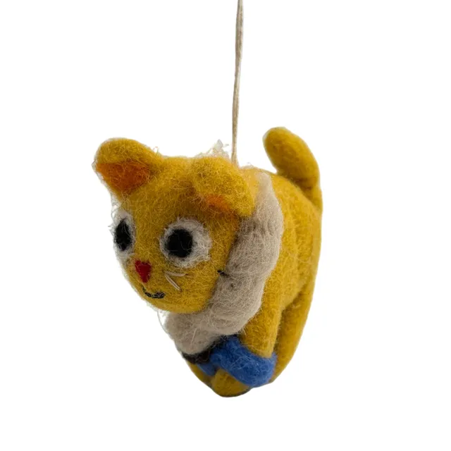 dubblefilm-gato-y-caf-filzdeko-wollfilz-anh-nger-handgemacht image 1
