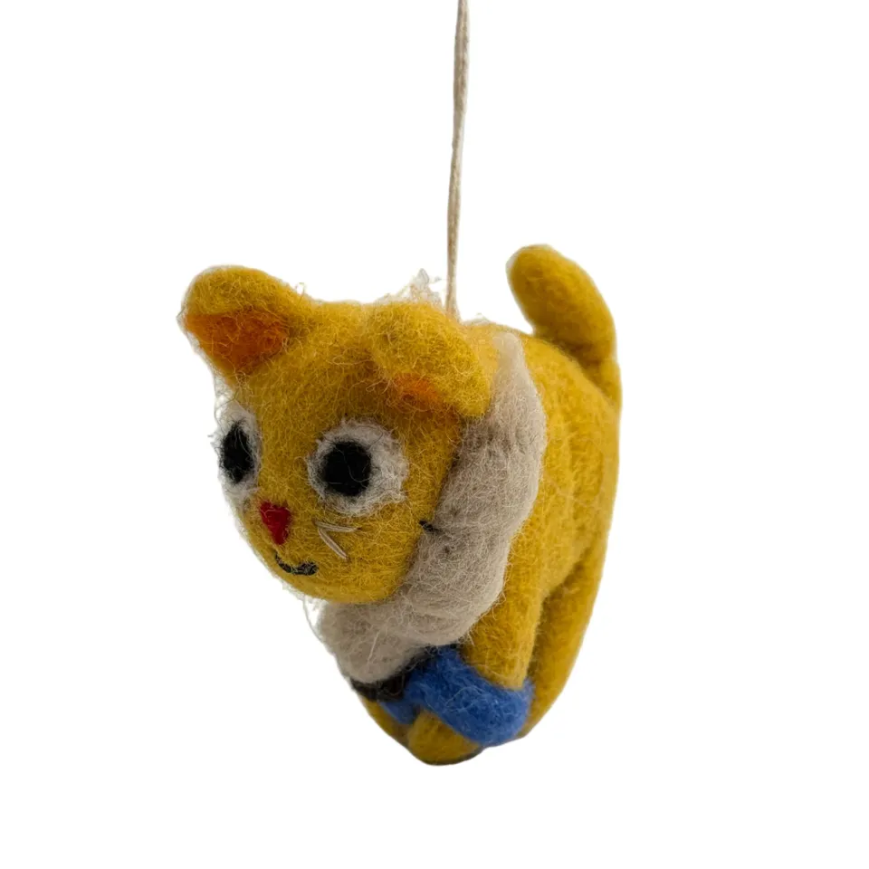 dubblefilm-gato-y-caf-filzdeko-wollfilz-anh-nger-handgemacht image 1