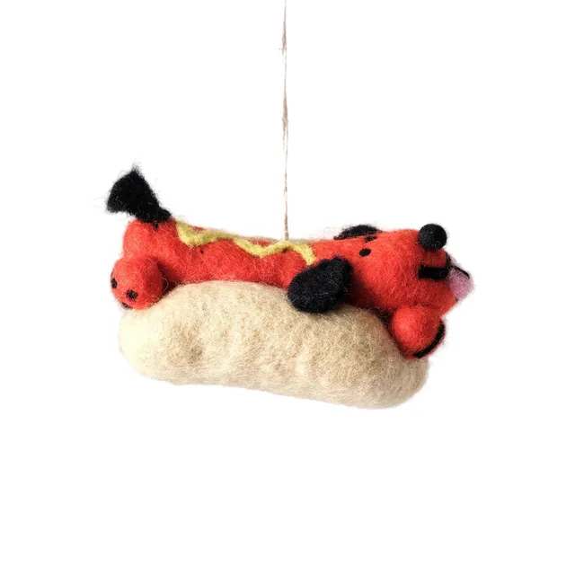 wrap-filz-anh-nger-frank-hot-dog-wollfilz-handgemacht image 1