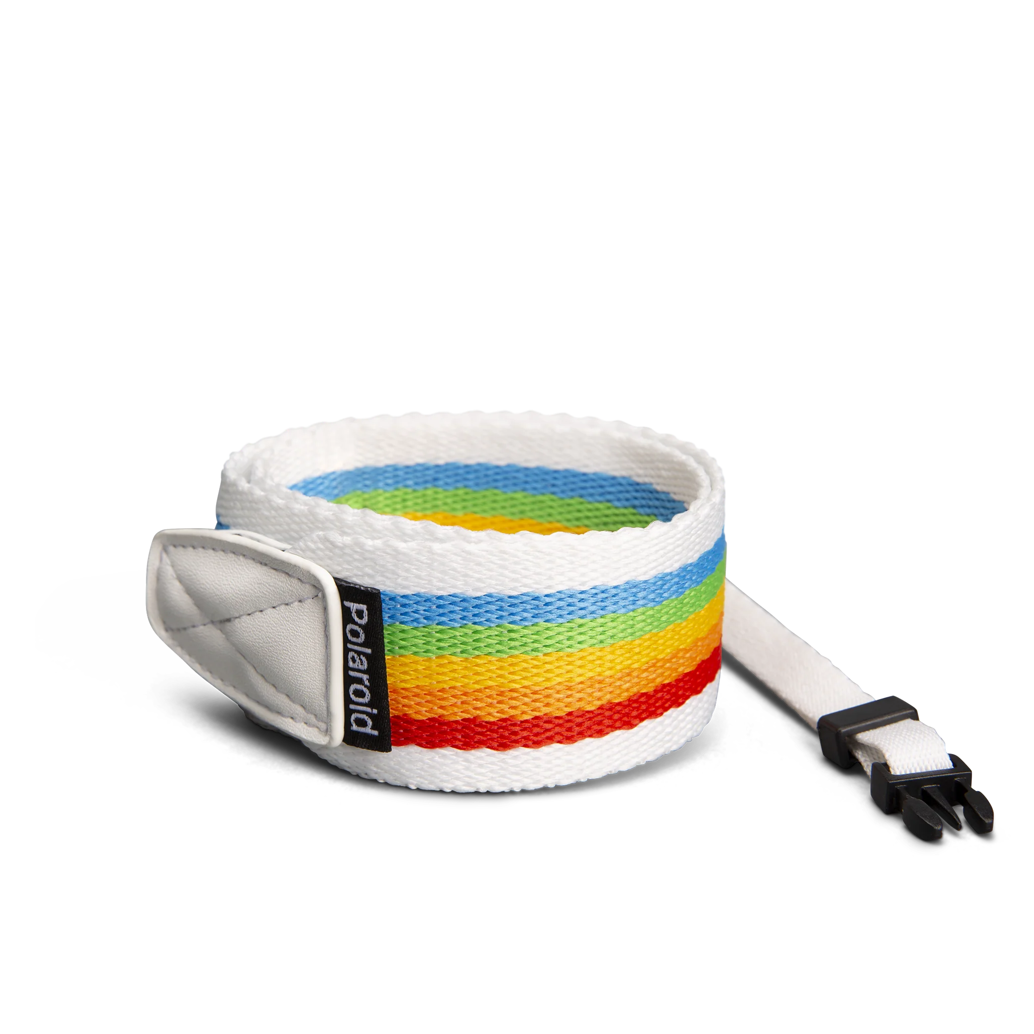 dubblefilm-flacher-kameragurt-rainbow-white-polaroid-now image 1