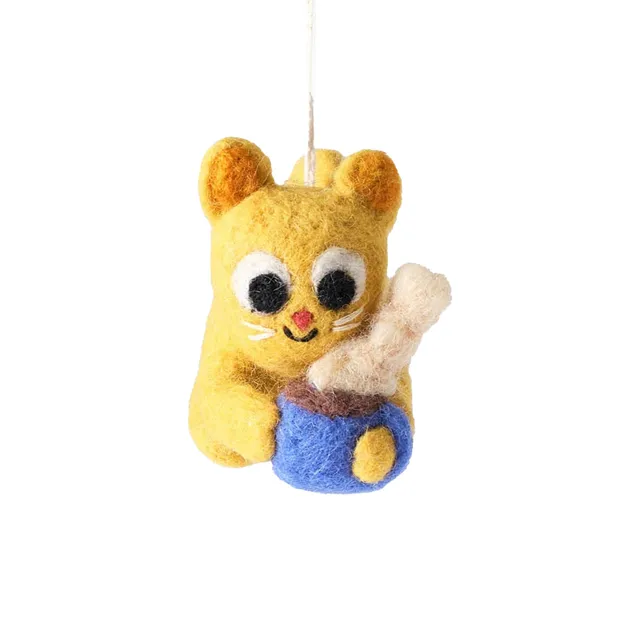 wrap-ornament-cat-with-cup-filzanh-nger-katze-mit-tasse image 1