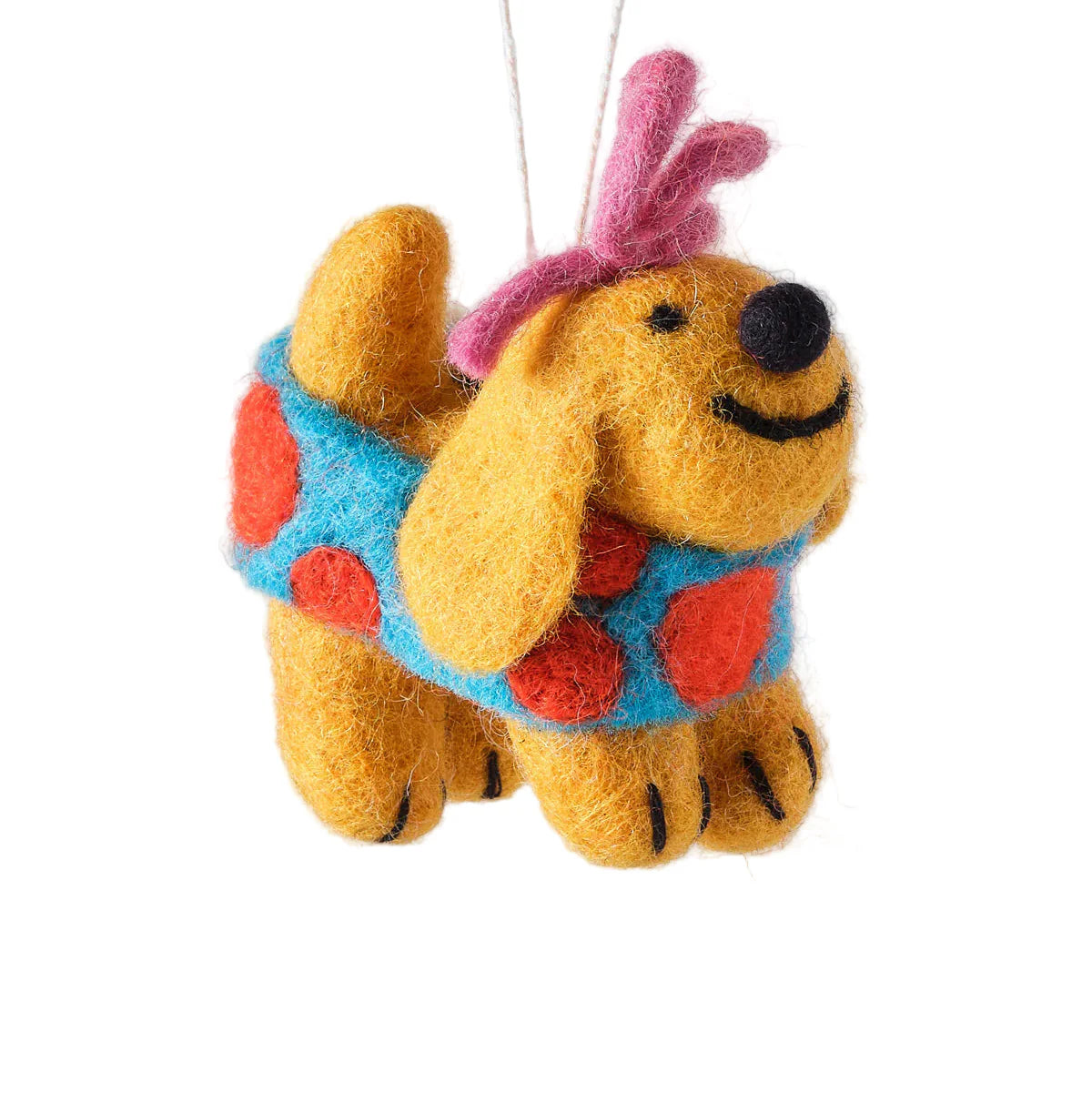 dubblefilm-fifi-filzanh-nger-pinke-schleife-handmade-filzdeko image 1