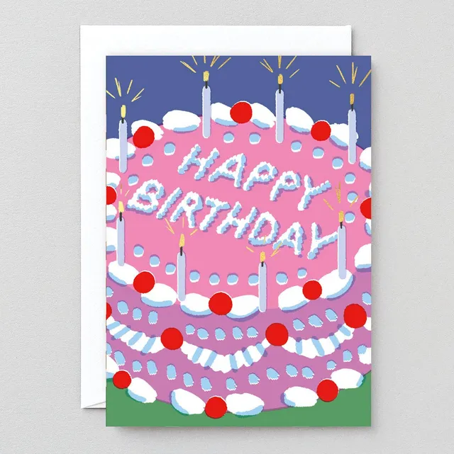 elena-boils-happy-birthday-icing-cake-geburtstagskarte-goldfolie image 1