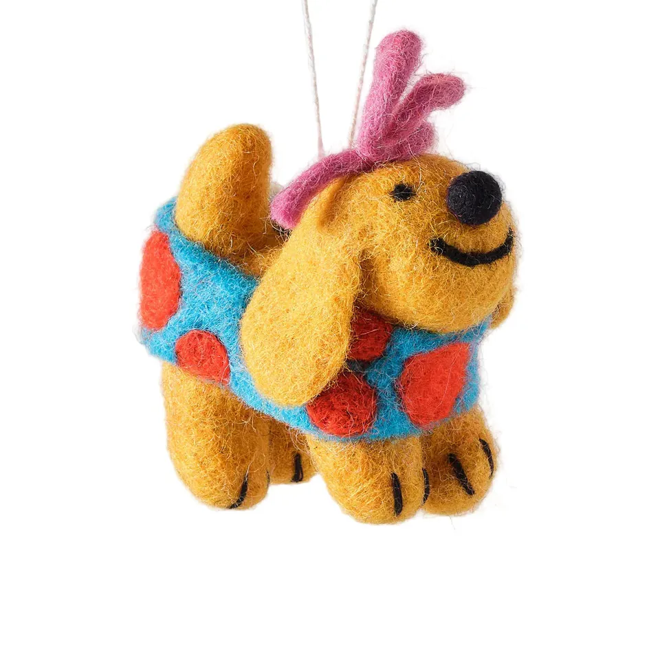 dubblefilm-fifi-filzanh-nger-pinke-schleife-handmade-filzdeko image 1