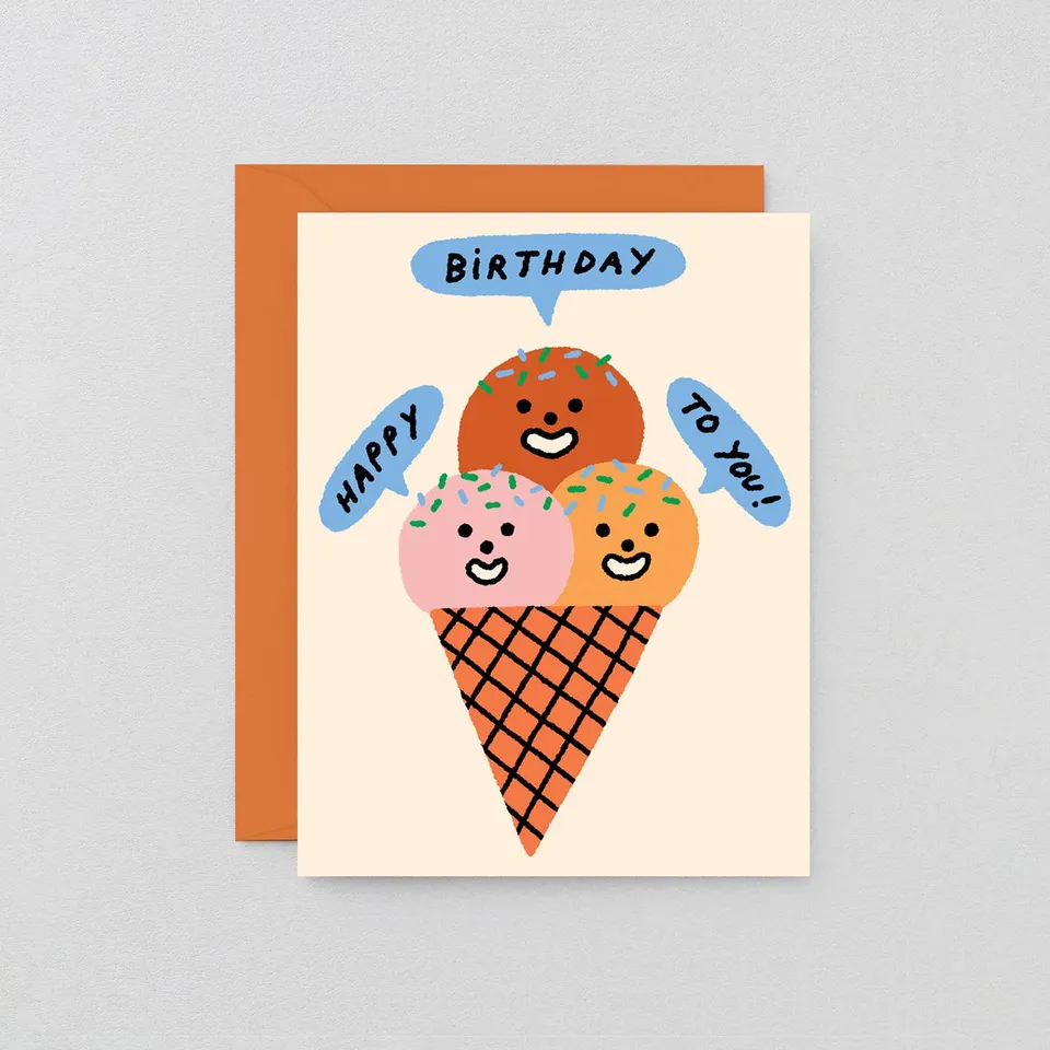 happy-birthday-ice-cream-kids-grusskarte-mit-umschlag image 1