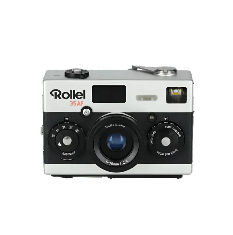 rollei-35af-analogkamera-35mm-kompaktkamera-chrom-mit-blitz image 1