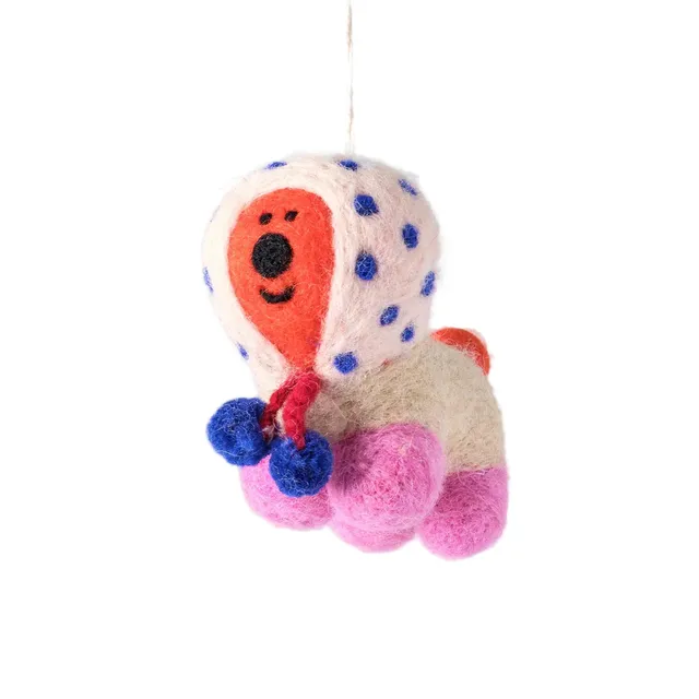 dubblefilm-filzanh-nger-pompon-welpe-h-ngedeko-wolle image 1