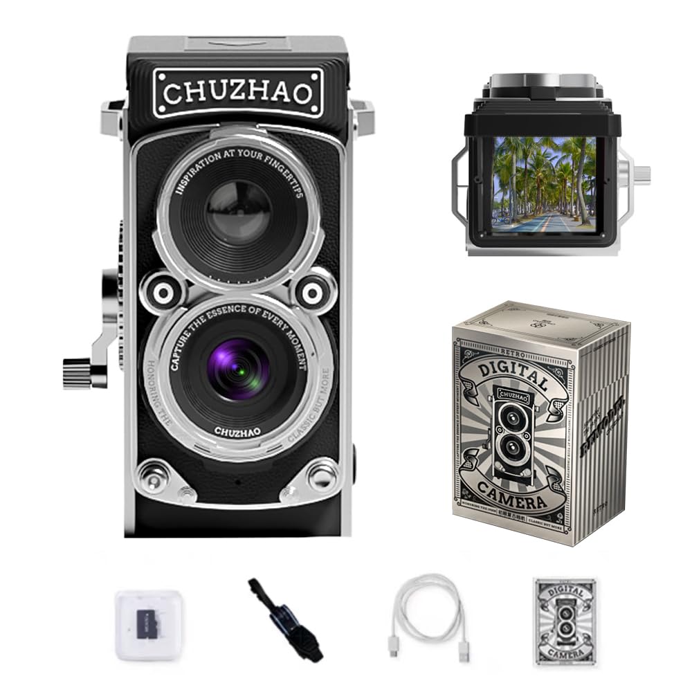 chuzhao-twin-lens-retro-digitalkamera-schwarzwei image 2