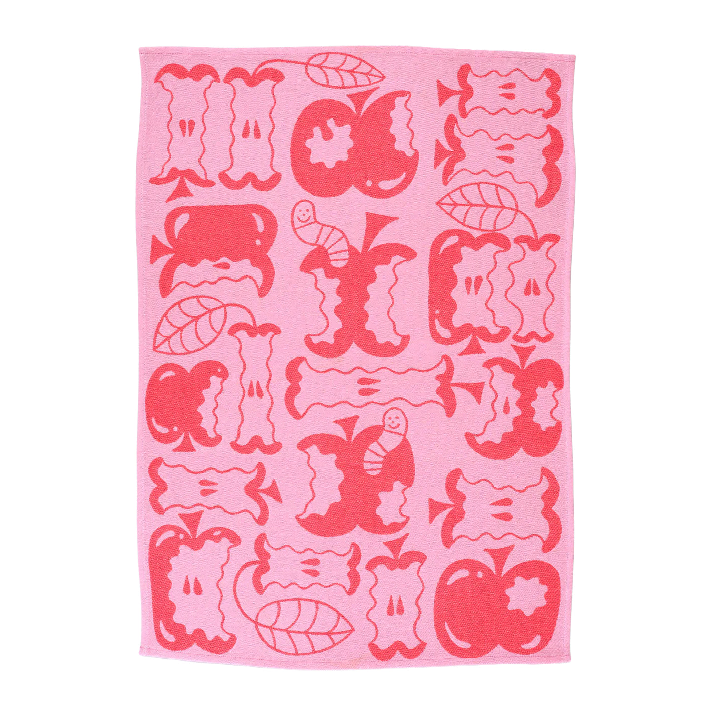 dubblefilm-una-manzana-al-d-a-geschirrtuch-baumwolle-rosa image 1