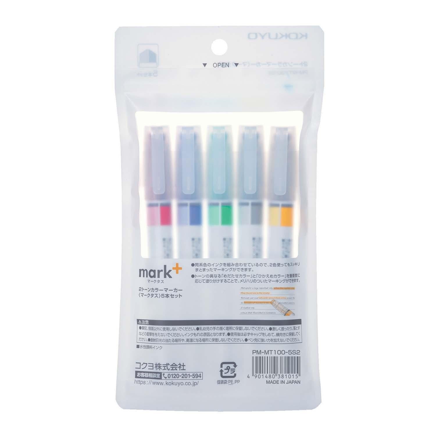 mark-2-tone-textmarker-5er-set-pastell-wasserbasiert image 3